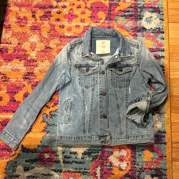 Tucker + Tate Distressed Jean Jacket - Picture 1 of 4